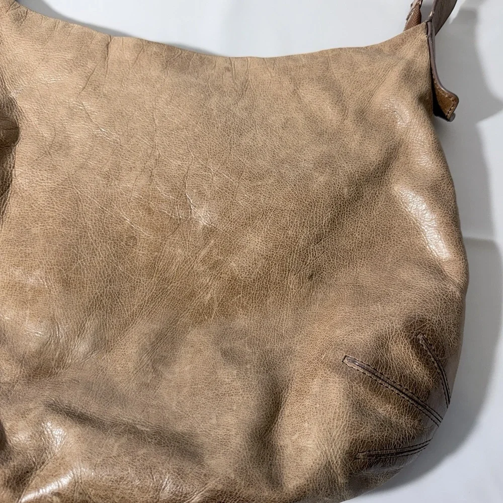 Hobo International Delilah Leather Shoulder Bag Tan Y2k Slouch